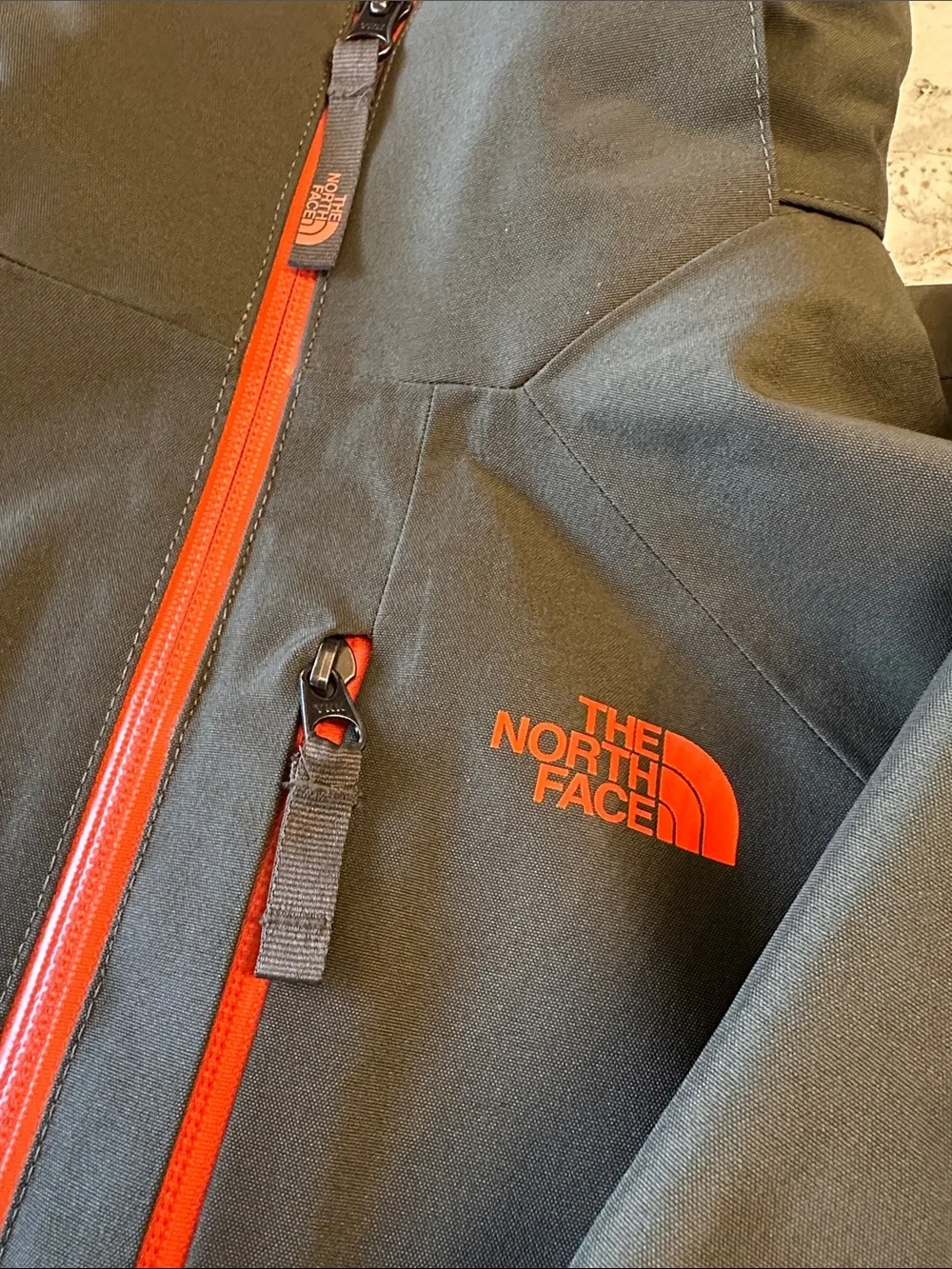 The North Face Olive Green and Orange Kids' GB Shell- Small 7/8